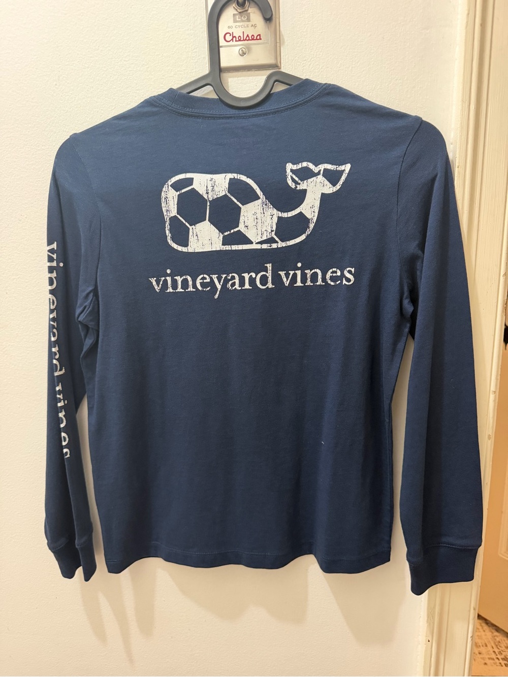 Vineyard Vines Boy’s Navy Long-Sleeve Soccer Pocket Tee - Picture 4 of 4
